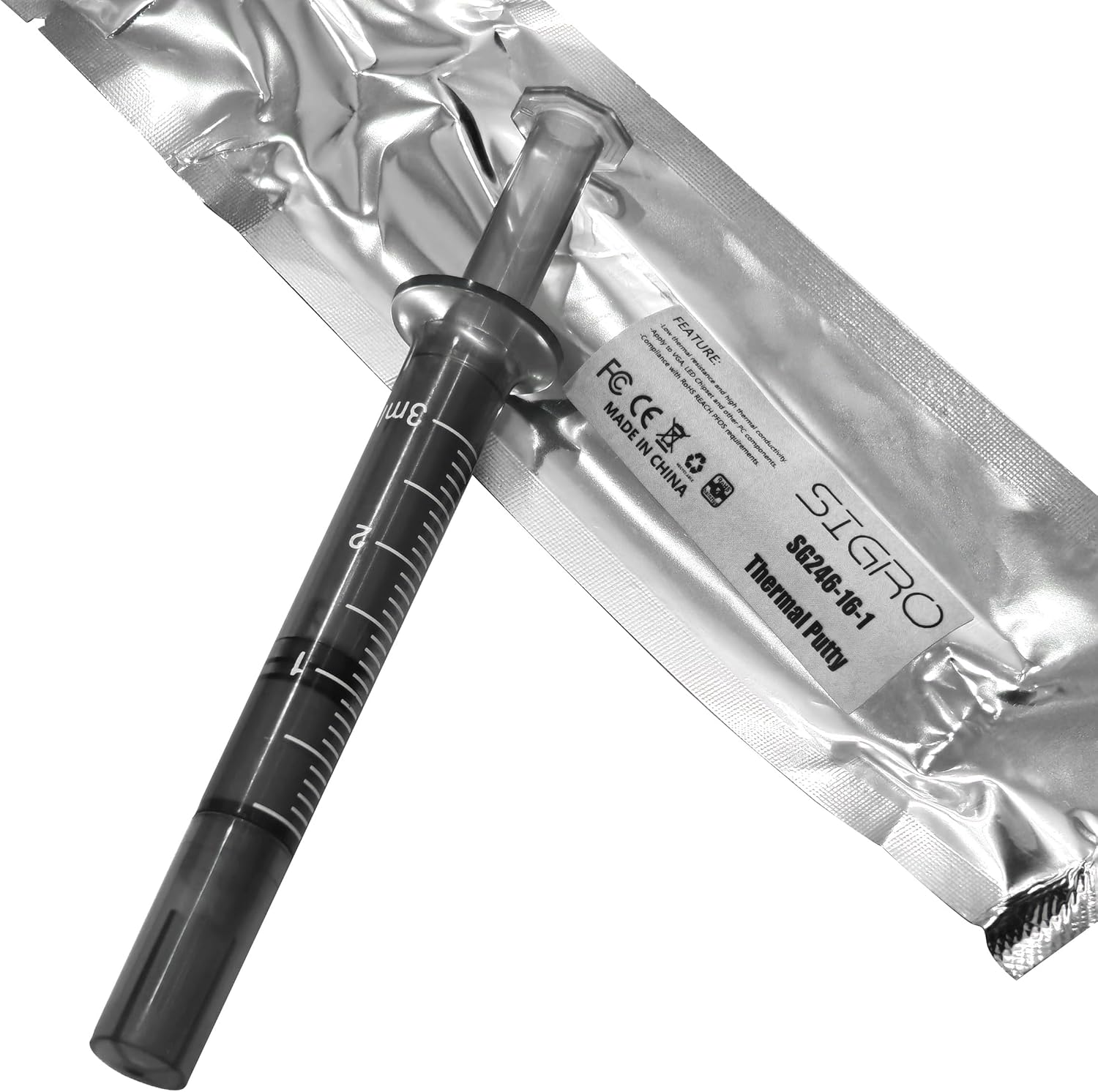 SG246-16 Thermal Silicone Grease,16 W/mK High Performance, Silver Heatsink Paste for All CPU Coolers, 2g with Cleanser and Spreader